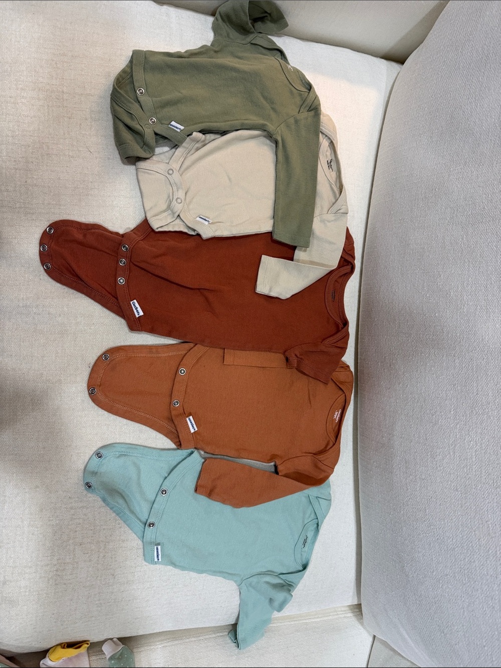 Gerber Newborn Mixed Neutral & Earth Tone Baby Onesies - 5 Pack